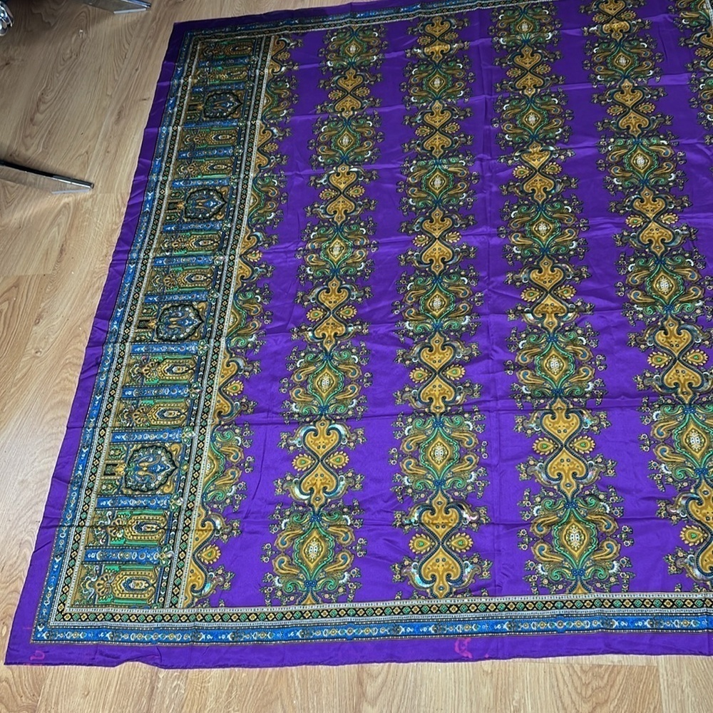 Christian Dior Rare Vintage 55” x 53” Extra Large Silk Shawl Wrap Scarf - Picture 6 of 13